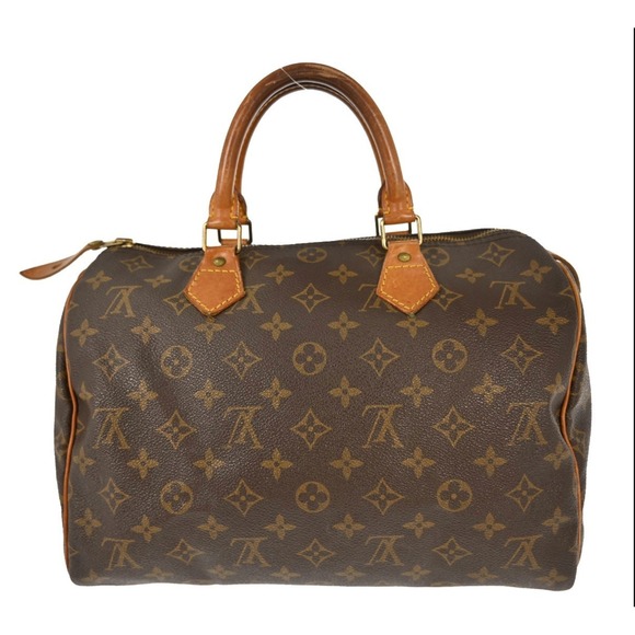 Louis Vuitton Handbags - LOUIS VUITTON Monogram Speedy 30 Handbag Brown Canvas Leather Trim Authenticated